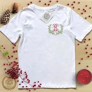 Initial Christmas Kids T-shirt Christmas Unisex Tee