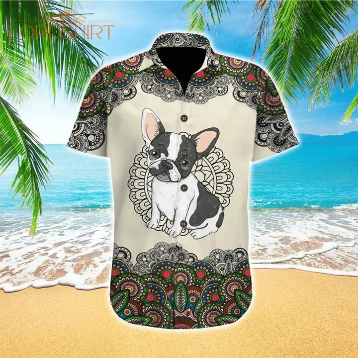 International Dog Day Bulldog Mandala Hawaiian Shirt