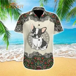 International Dog Day Bulldog Mandala Hawaiian Shirt