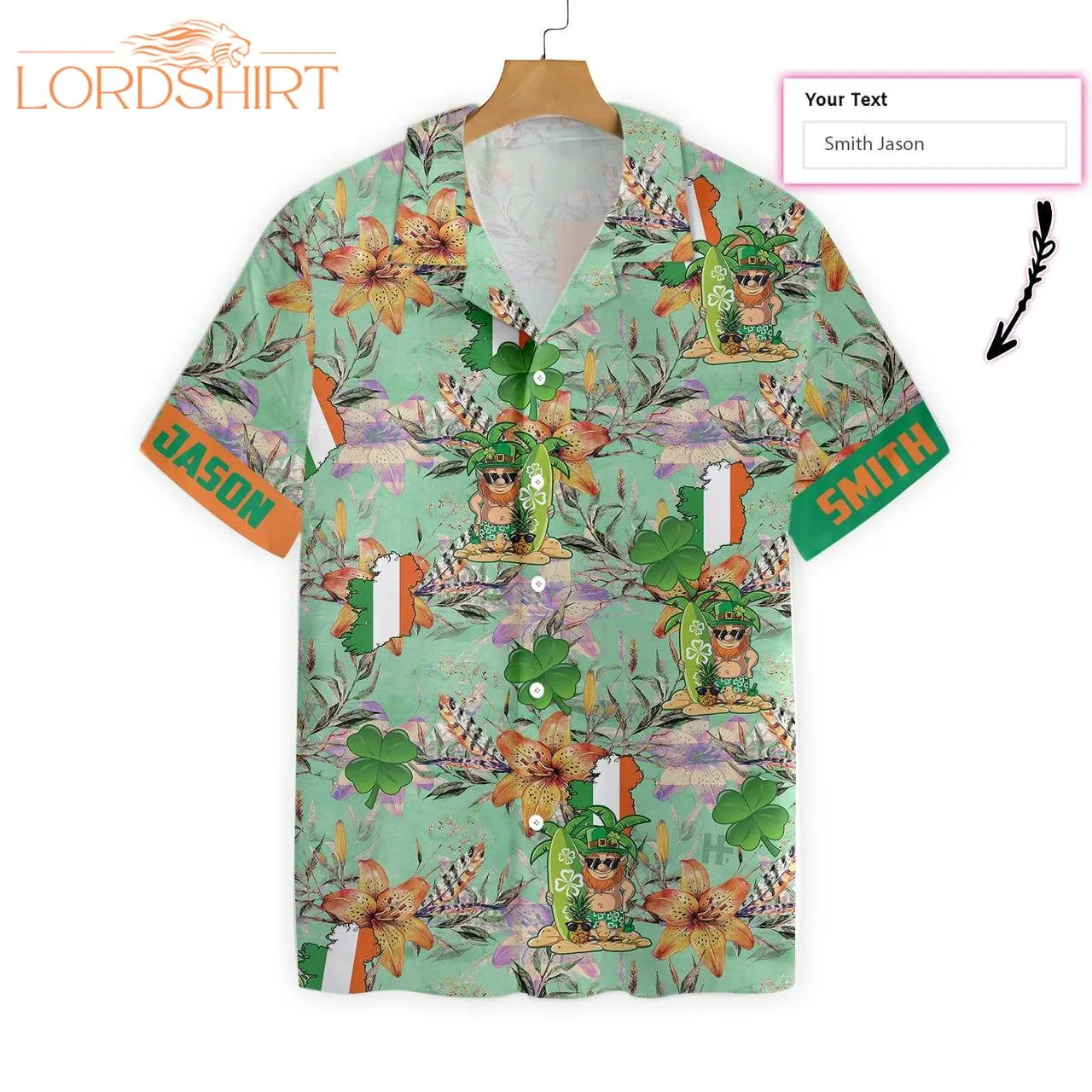 Irish People Custom Name Hawaiian Shirt