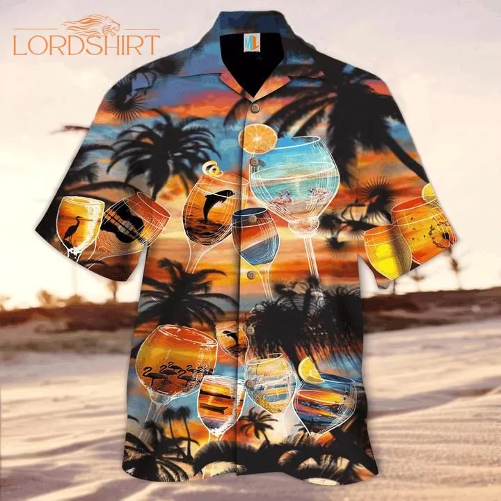 It's Time For Wine Hawaiian Shirt