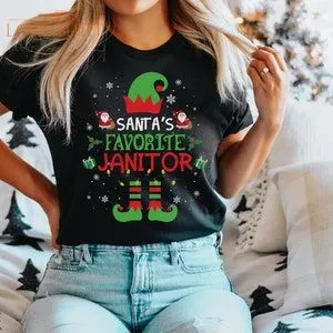 Janitor Christmas Shirt Hoodie Sweatshirt Tank Top Gift