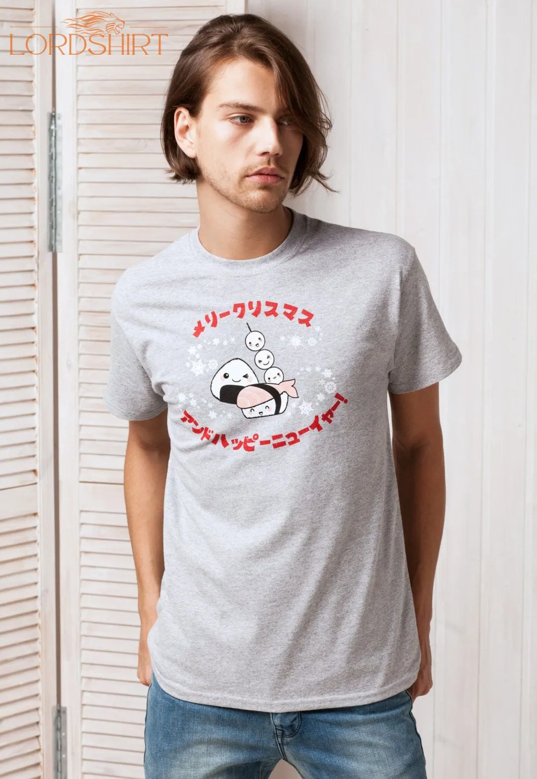 Japanese T Shirt Kawaii Sushi Christmas Party Japan Anime