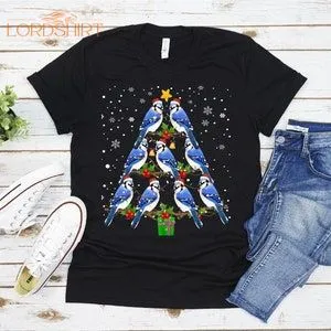 Jay Bird Xmas Tree Funny Jay Christmas T-shirt For Men Women