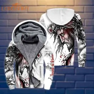 Jesus Catholic Fleece Zip Hoodie All Over Print