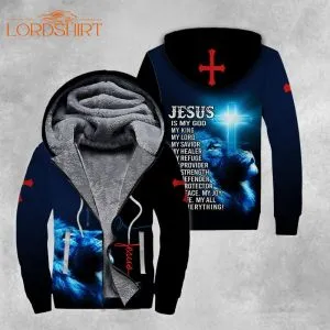 Jesus Easter Fleece Zip Hoodie All Over Print