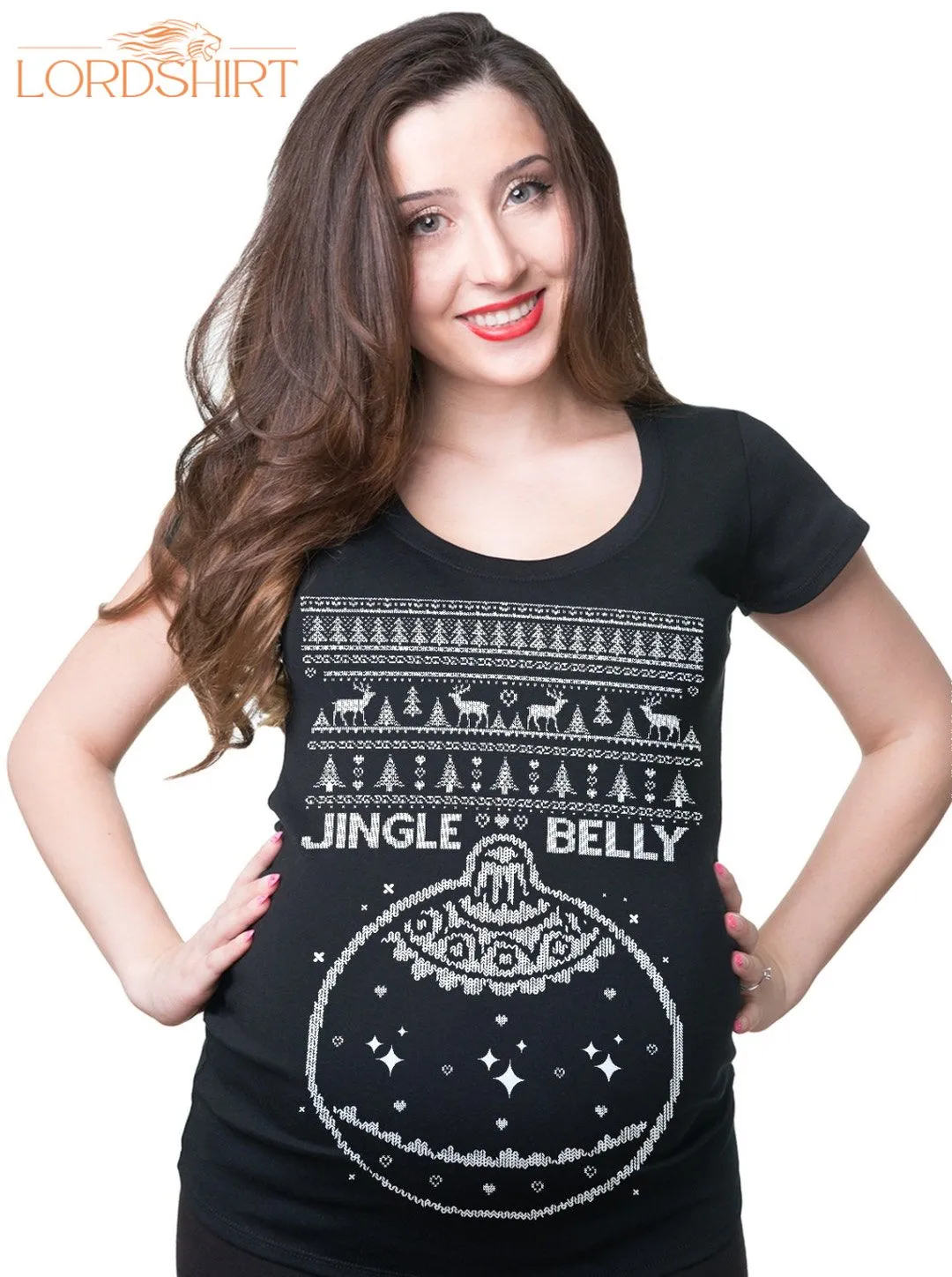 Jingle Belly T-shirt Funny Ugly Christmas Sweater Pregnancy