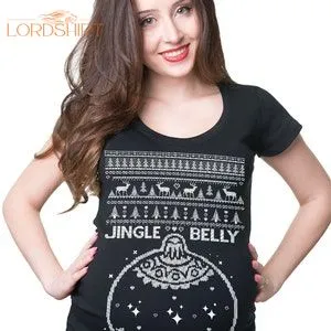 Jingle Belly T-shirt Funny Ugly Christmas Sweater Pregnancy