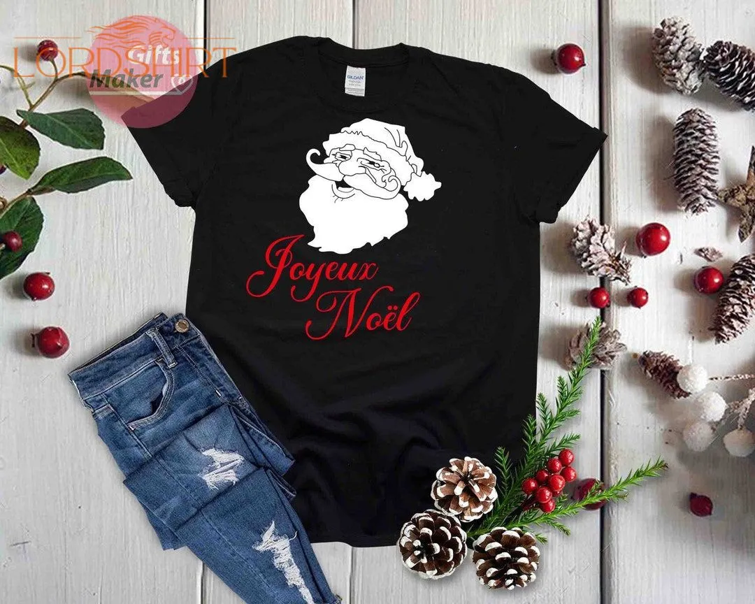 Joyeux Noel Shirtsanta Face Merry Christmas Tshirtvintage