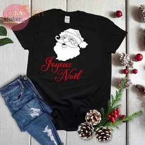 Joyeux Noel Shirtsanta Face Merry Christmas Tshirtvintage