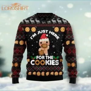 Just Here For The Cookies Ugly Christmas Sweater