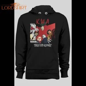 K.w.a Horror Movie Killers Straight Outta Nightmares Nwa Parody Pull Over Winter Hoodie