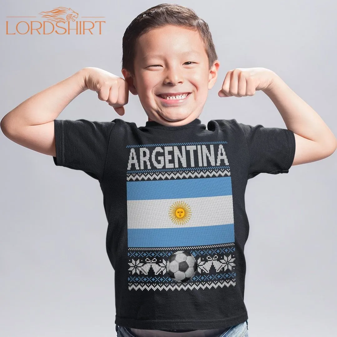 Kids Argentina Christmas T Shirt Football Christmas Tshirt For