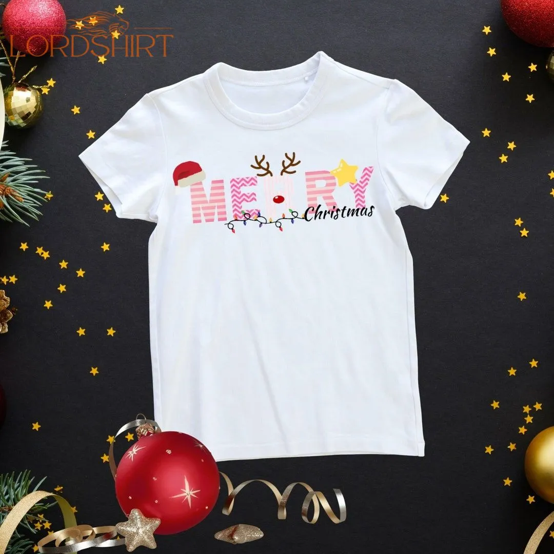 Kids Christmas T-shirt Merry Christmas Children