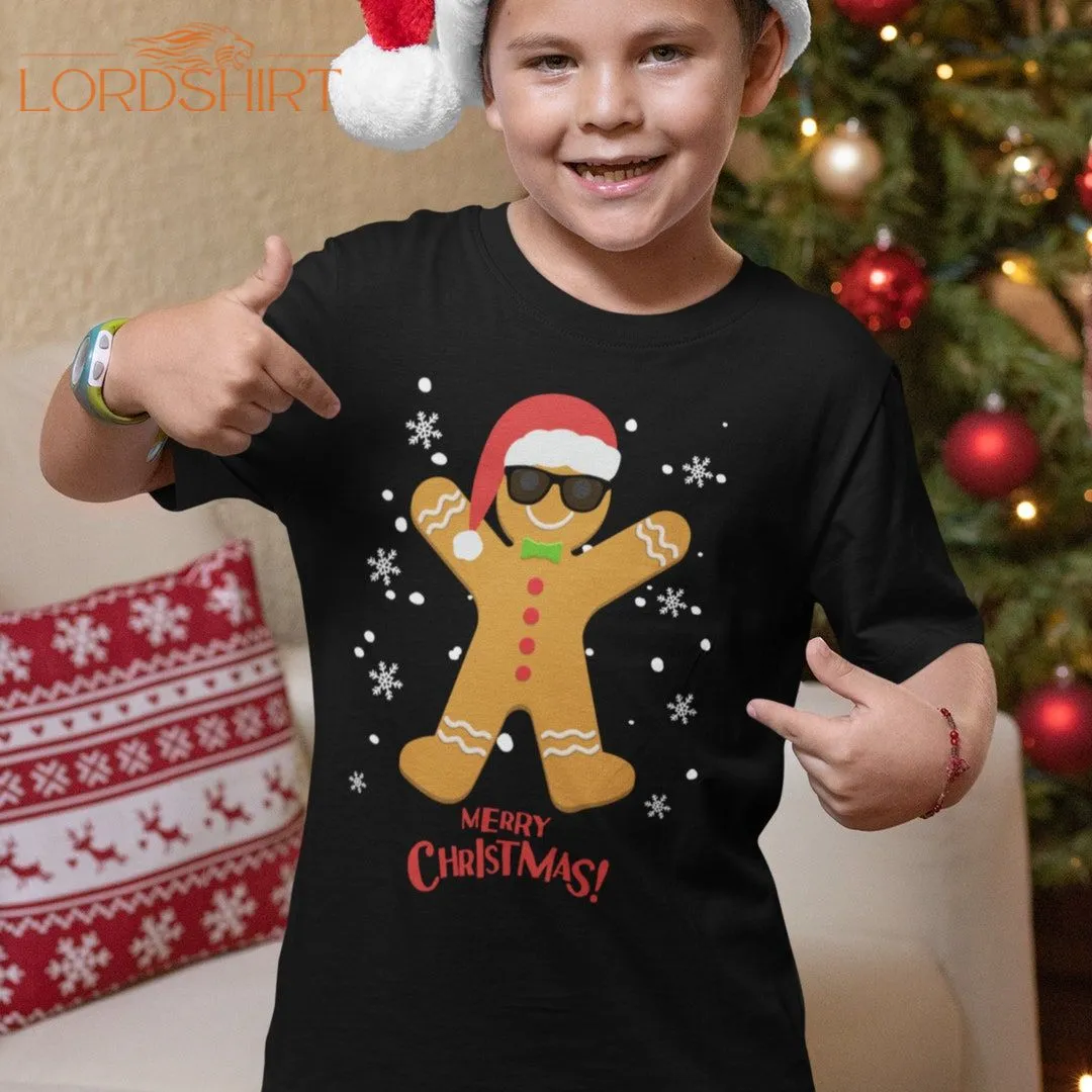 Kids Cool Gingerbread Man Christmas T-shirt 3 13 Yrs Kids