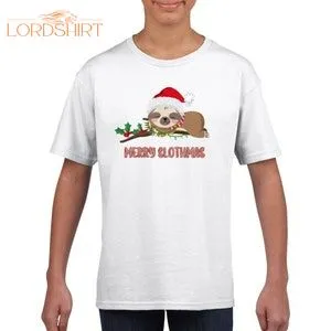 Kids Merry Slothmas Shirt