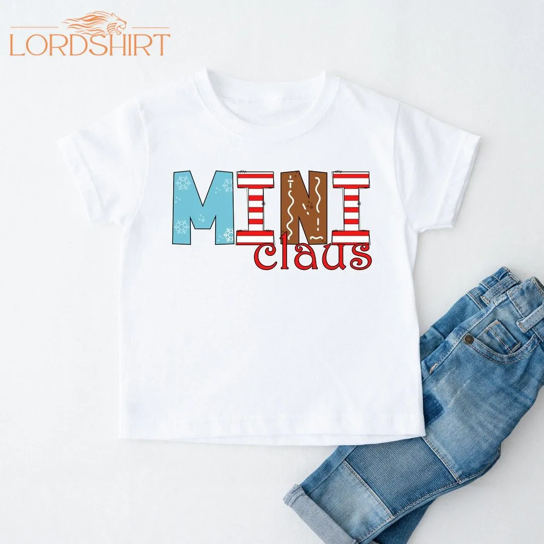 KIDS Mini Claus T-shirt. Christmas Family Shirts Group Xmas