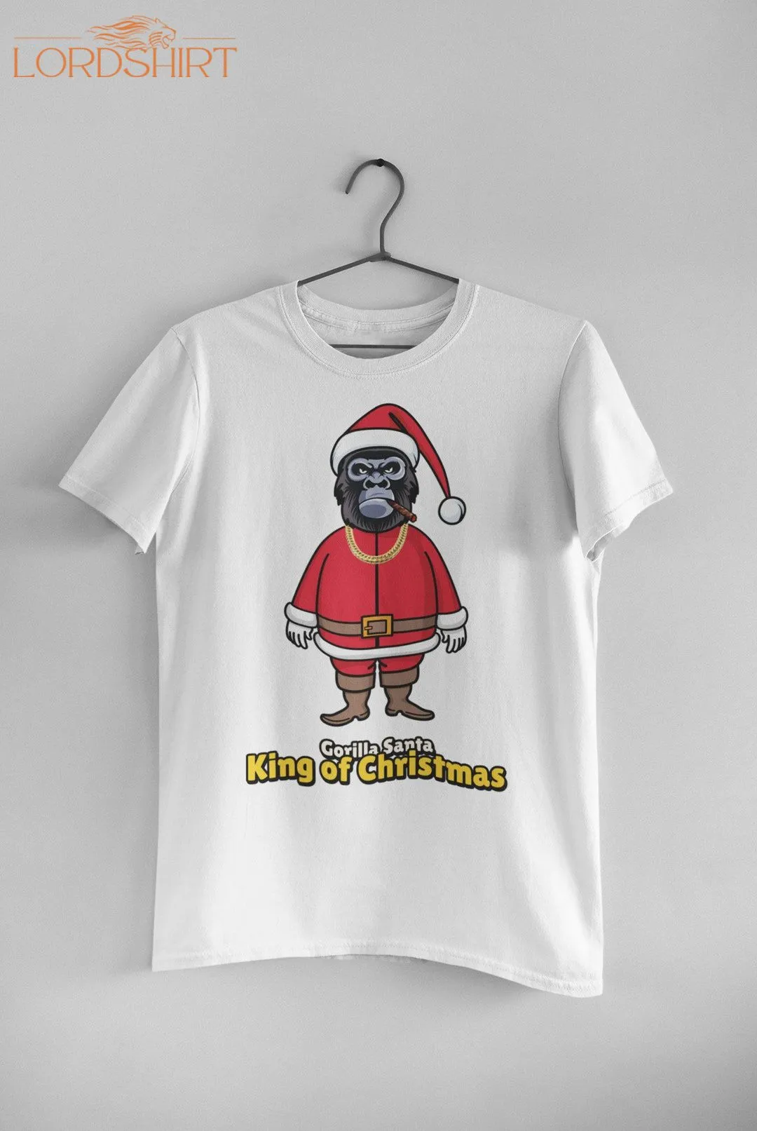 King Of Christmas T-shirt Gorilla Tee Christmas T-shirt