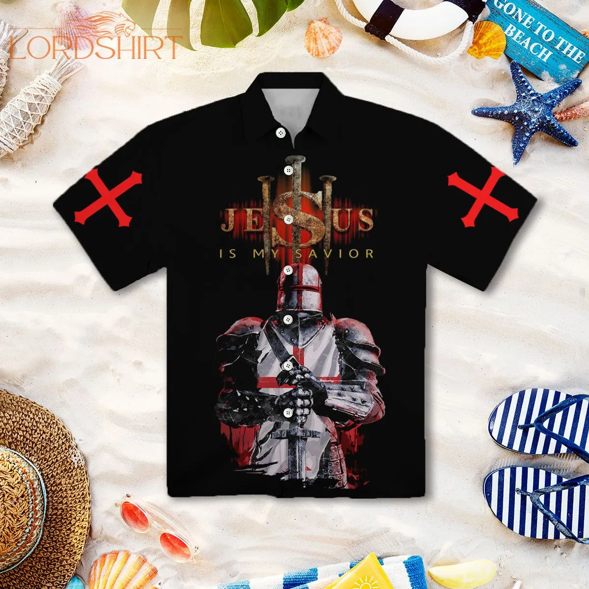 Knights Templar Jesus Hawaiian Shirt