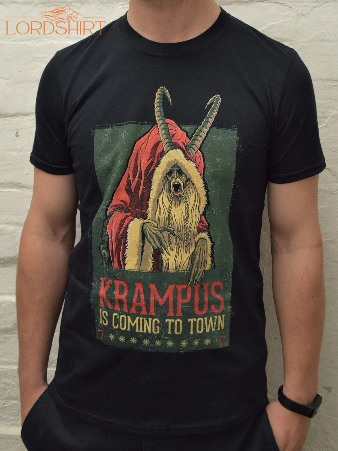 Krampus Poster Vintage Official Men's T-shirt Black