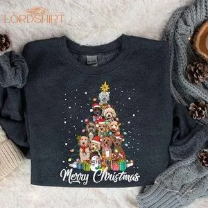 Labradoodle Christmas Sweatshirt Labradoodle Christmas Tree