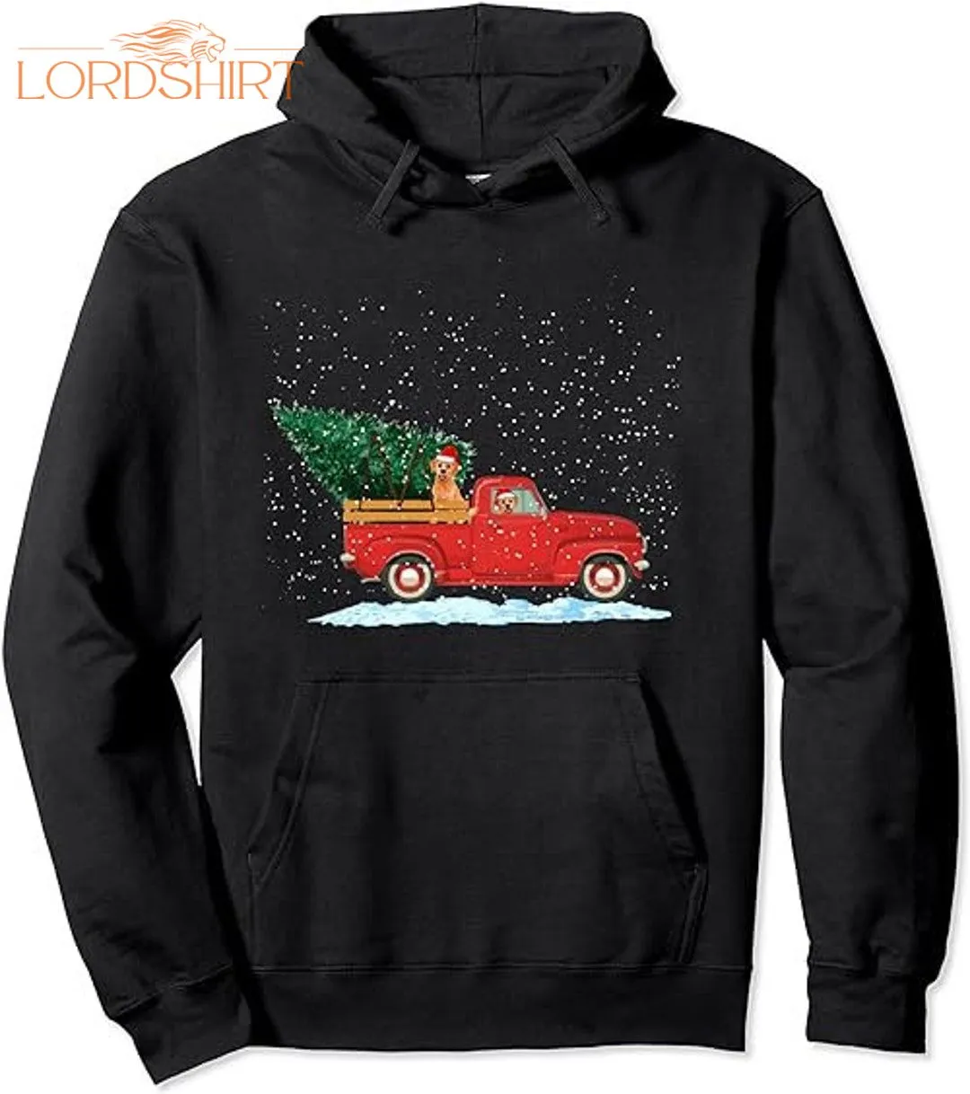 Labrador Retriever Vintage Red Pickup Truck Christmas Tree