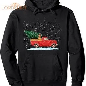 Labrador Retriever Vintage Red Pickup Truck Christmas Tree