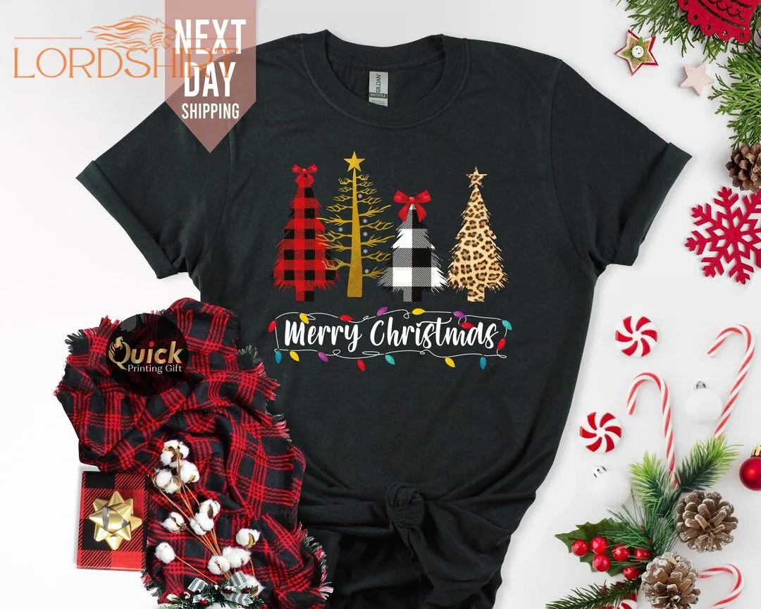 Ladies Christmas Tree Tshirt Merry Christmas Shirts Gifts For