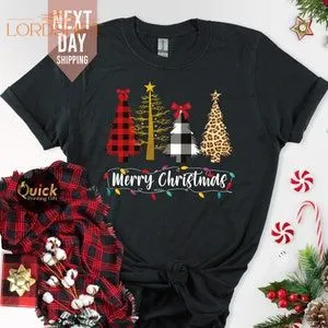 Ladies Christmas Tree Tshirt Merry Christmas Shirts Gifts For