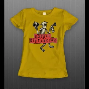 Ladies Social Distancing Skeleton Shirt