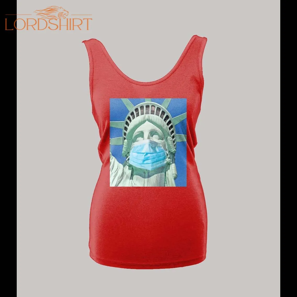 Ladies Style Statue Of Liberty Wearing Mask Pandemic Shirt