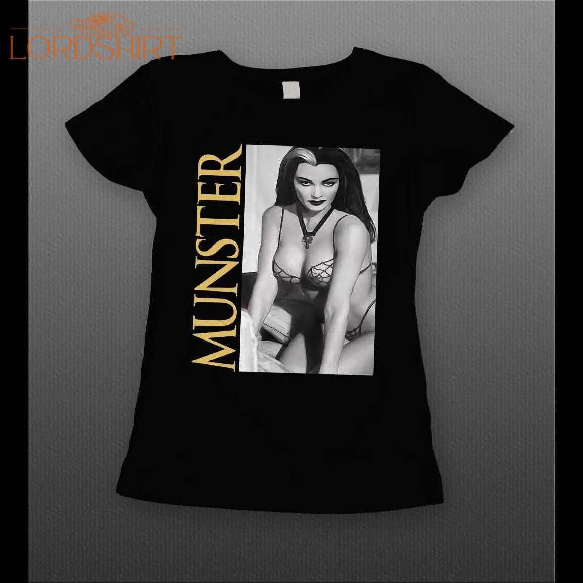 Ladies Style The Munster's Lily Munster Modeling Halloween Rare Design Shirt