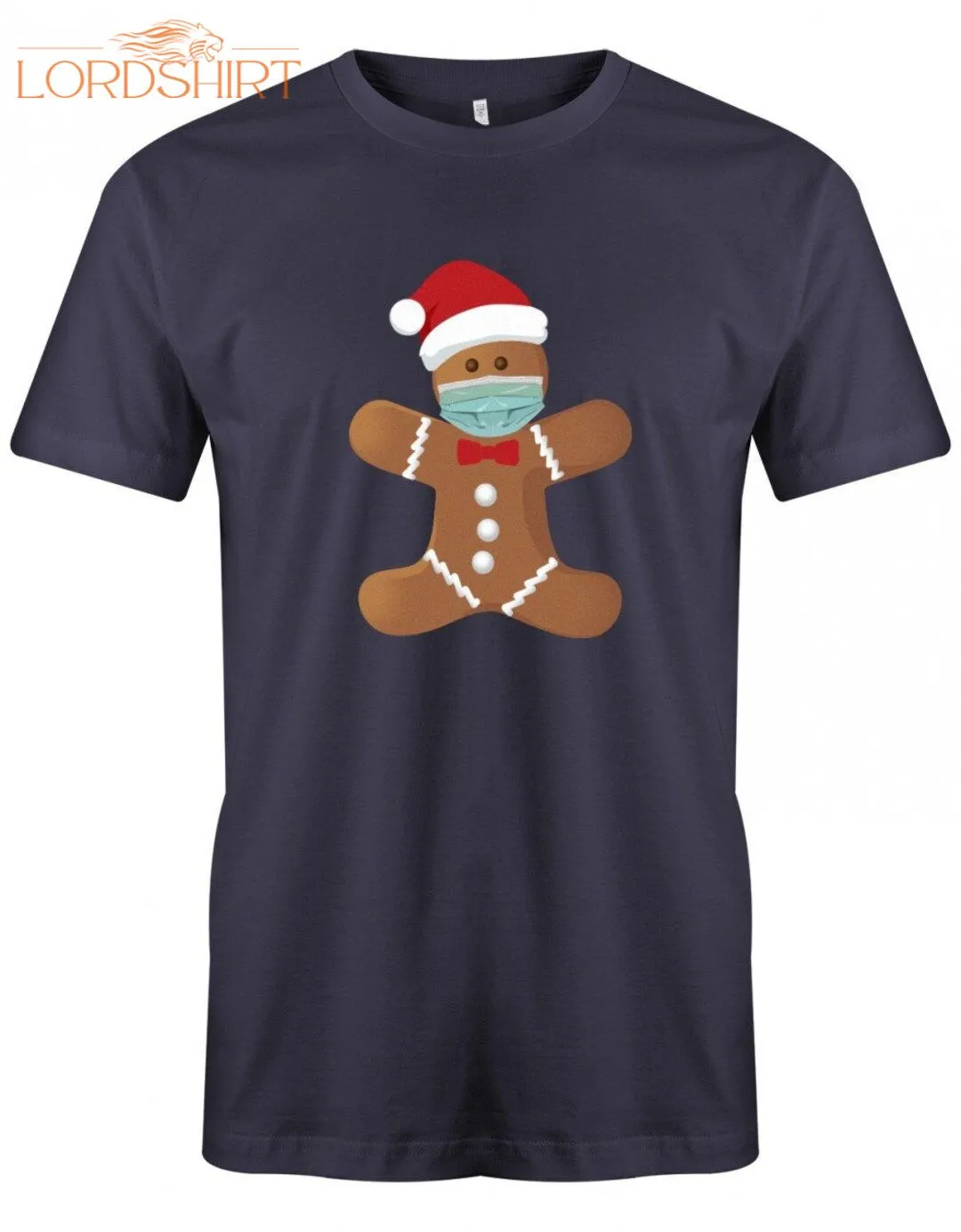 Lebkuchenmnnchen Mit Mundschutz Weihnachten Herren T-shirt