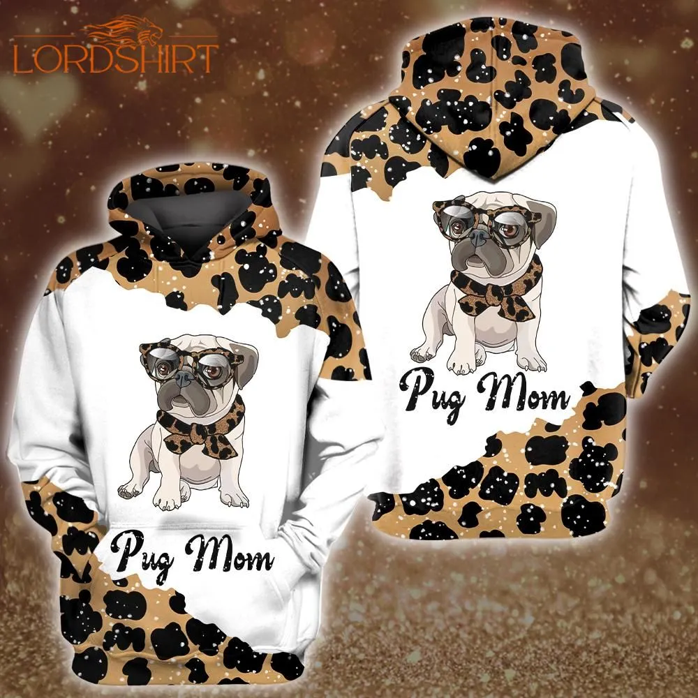 Leopard Pattern Pug Mom 3d All Over Print