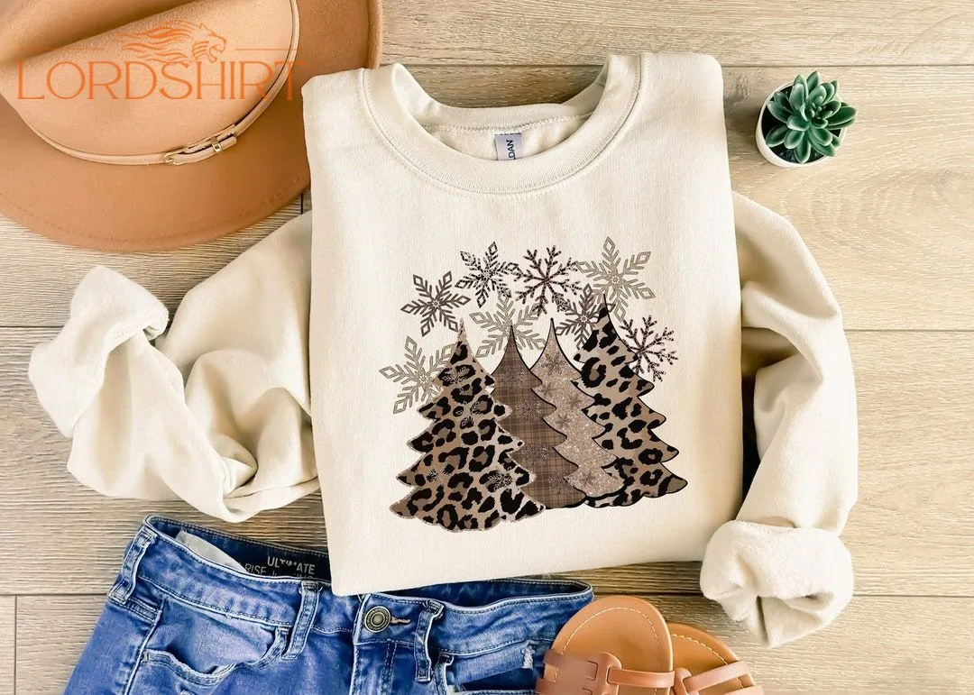 Leopard Print Christmas Tree Christmas Family Matching Shirt