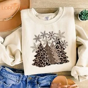 Leopard Print Christmas Tree Christmas Family Matching Shirt