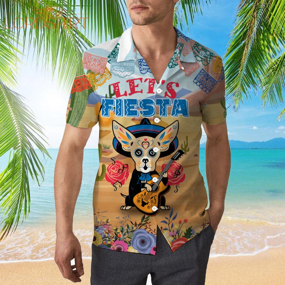 Lets Fiesta With Chihuahua Dog Hawaiian Shirt