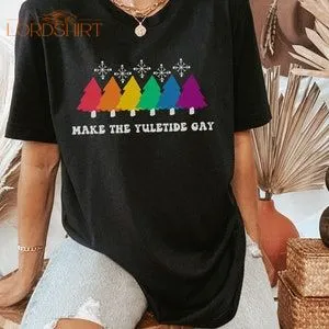 LGBTQ Christmas Shirt Rainbow Pride Xmas Shirt Bisexual Xmas