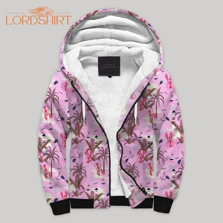 Lighthouse Aloha Blanket Fleece Zip Hoodie All Over Print