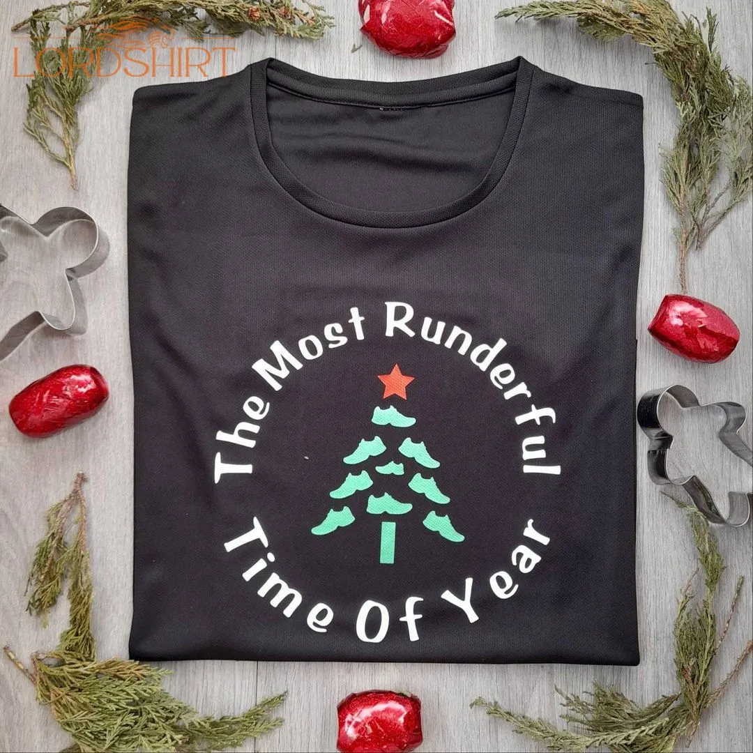 LONG SLEEVE VERSION Christmas Running T Shirt Funny Xmas