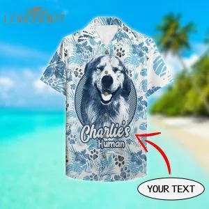 Love Dog Custom Name Hawaiian Shirt