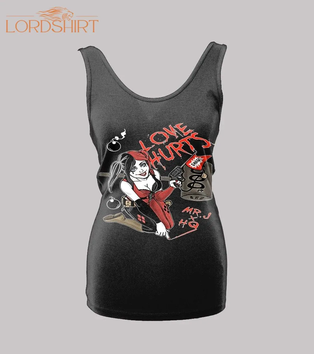 Love Hurts Hq Comicbook Art Ladies Tank Top