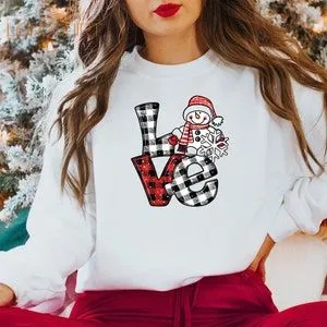 Love Snowman T-shirt Christmas Snowman T-shirt Christmas