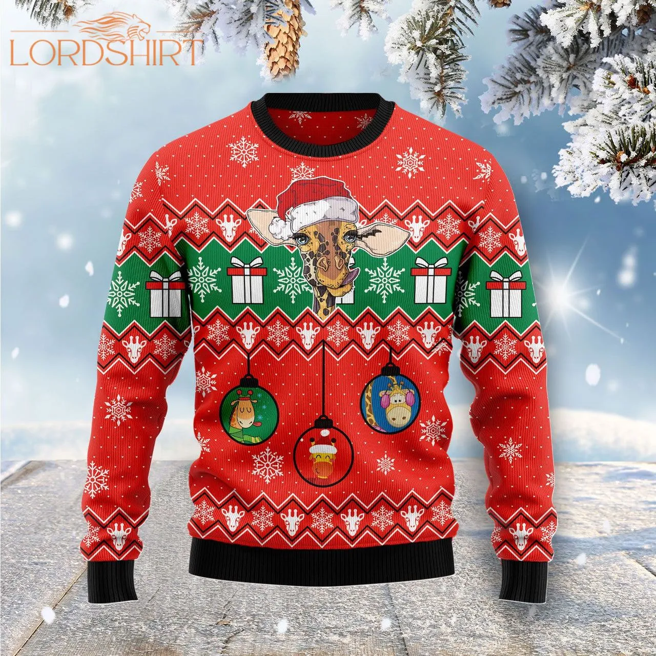 Lovely Giraffe Ugly Christmas Sweater