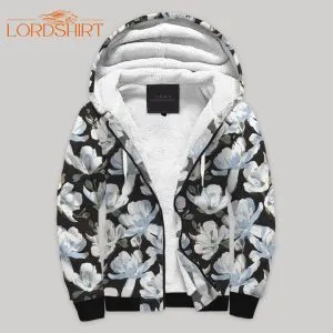 Magnolia Blue Blanket Fleece Zip Hoodie All Over Print