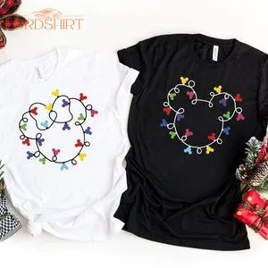 Matching Christmas Lamp Shirt Minnie Mickey Bulb Shirt