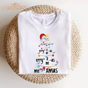 Math Teacher Christmas Shirt Math Christmas Tree T-shirt