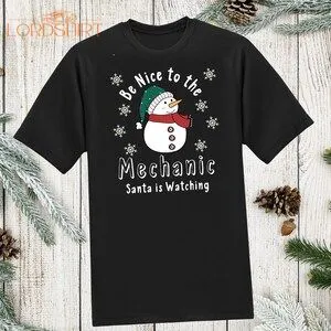 Men's Christmas Mechanics T-shirt Funny Shirt For Car