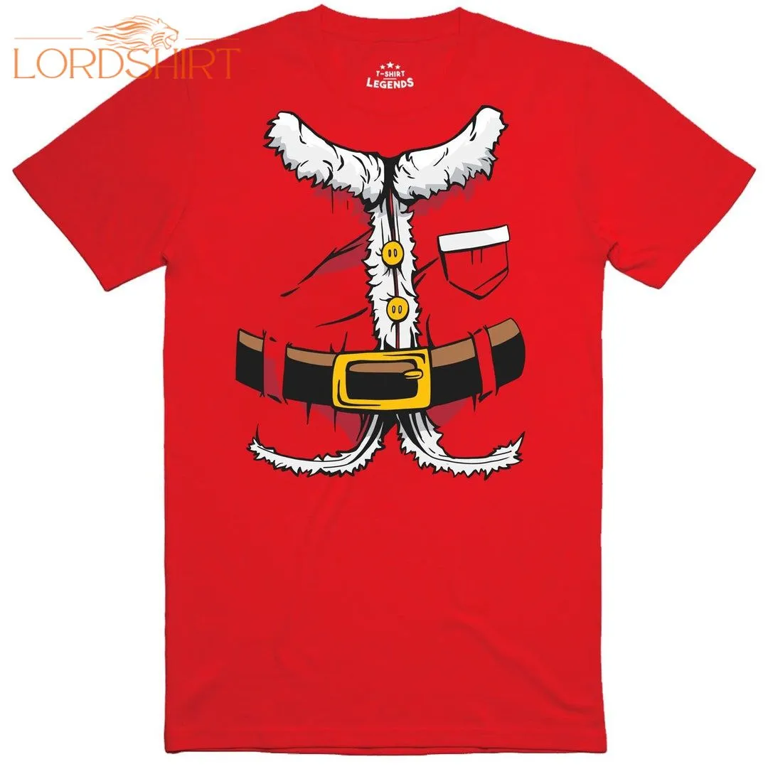 Mens T Shirt Santa Christmas Costume Festive Regular Fit 100%