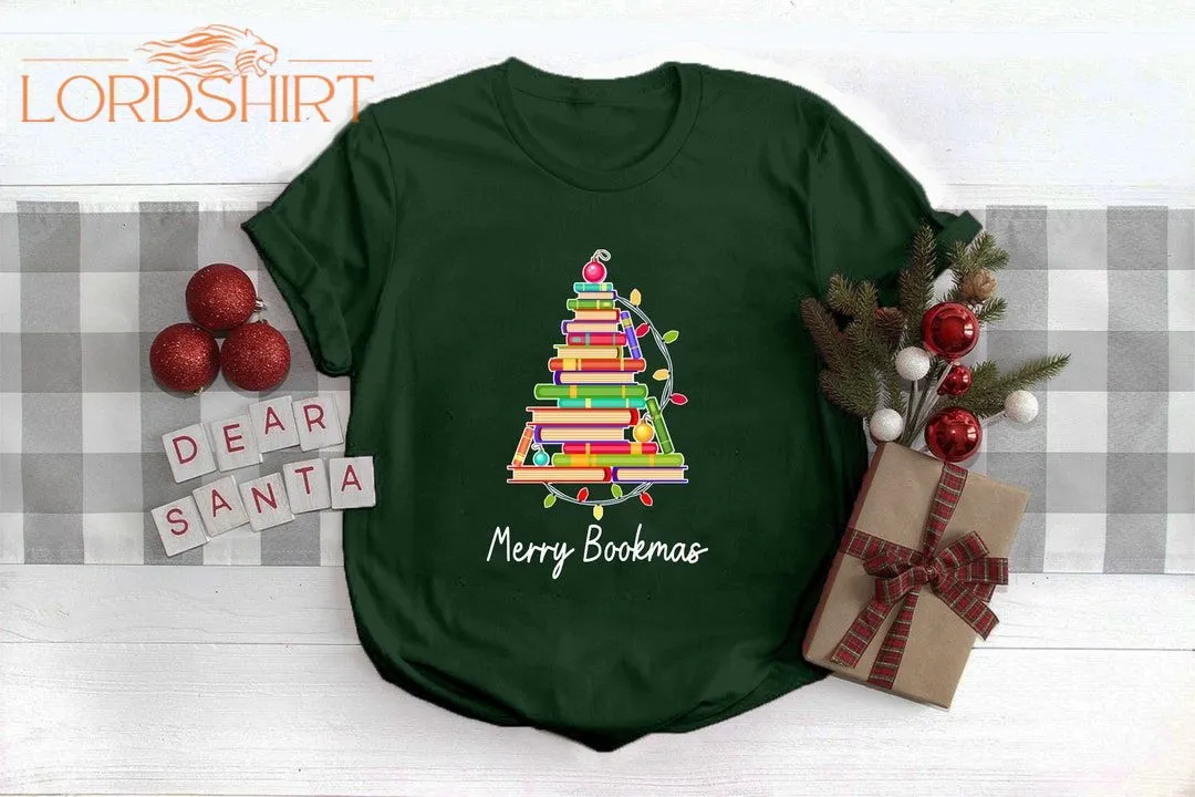 Merry Bookmas T-shirt Christmas Vibes Book Lover Shirt